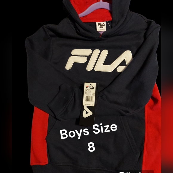 FILA Colorblick Side Panel Hoodie Boy's Size 8 NWT - Picture 7 of 7